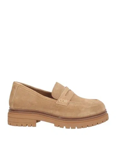 Emanuélle Vee Woman Loafers Camel Size 9 Leather In Brown