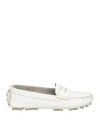 Emanuélle Vee Woman Loafers White Size 7 Lambskin