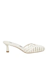 Emanuélle Vee Woman Mules & Clogs White Size 6 Leather