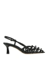 Emanuélle Vee Woman Sandals Black Size 8 Leather