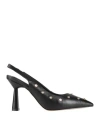 Emanuélle Vee Woman Pumps Black Size 7 Leather