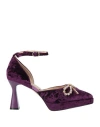 Emanuélle Vee Woman Pumps Mauve Size 9 Textile Fibers In Purple
