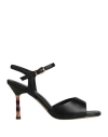 Emanuélle Vee Woman Sandals Black Size 8 Leather