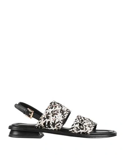 Emanuélle Vee Woman Sandals Black Size 8 Leather