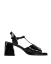 Emanuélle Vee Woman Sandals Black Size 8 Leather In Black