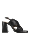 Emanuélle Vee Woman Sandals Black Size 7 Leather In Black