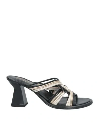 Emanuélle Vee Woman Sandals Black Size 8 Leather
