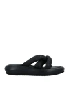 Emanuélle Vee Woman Sandals Black Size 8 Soft Leather In Black