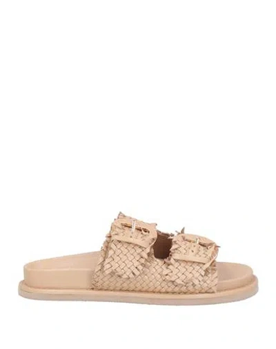 Emanuélle Vee Woman Sandals Blush Size 6 Leather In Pink