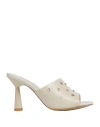 Emanuélle Vee Woman Sandals Ivory Size 8 Leather In White