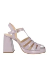 Emanuélle Vee Woman Sandals Lilac Size 8 Leather