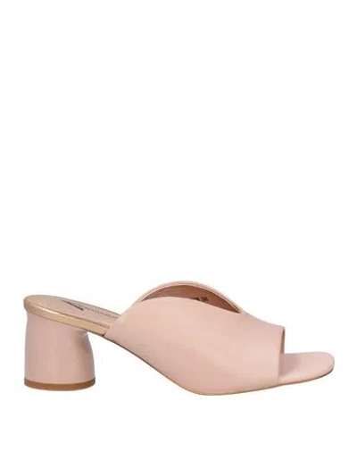 Emanuélle Vee Woman Sandals Pink Size 8 Leather