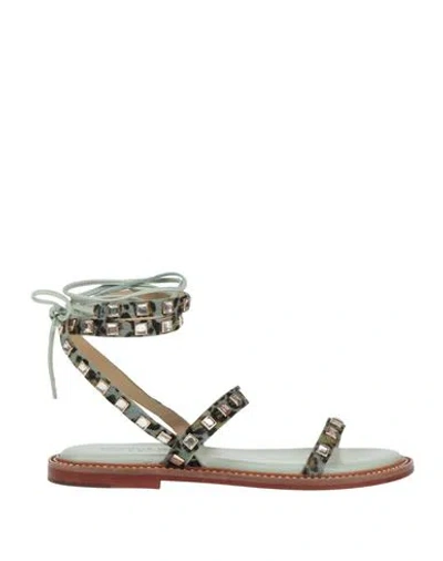 Emanuélle Vee Woman Sandals Sky Blue Size 8 Leather