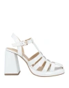 Emanuélle Vee Woman Sandals White Size 8 Leather