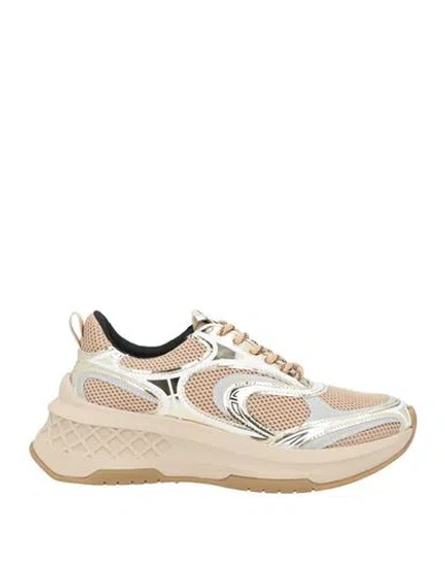 Emanuélle Vee Woman Sneakers Beige Size 7 Textile Fibers In Neutral