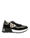 Emanuélle Vee Woman Sneakers Black Size 8 Leather, Textile Fibers