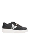 Emanuélle Vee Woman Sneakers Black Size 7 Leather In Black