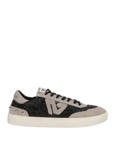 Emanuélle Vee Woman Sneakers Black Size 8 Leather In Multi