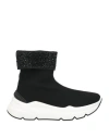 Emanuélle Vee Woman Sneakers Black Size 8 Textile Fibers