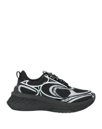 Emanuélle Vee Woman Sneakers Black Size 8 Textile Fibers, Synthetic Material