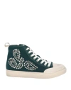 Emanuélle Vee Woman Sneakers Dark Green Size 7 Textile Fibers