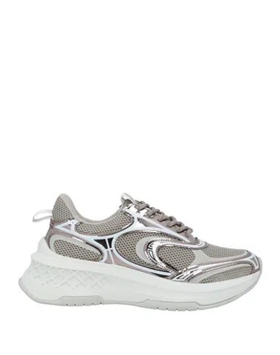 Emanuélle Vee Woman Sneakers Grey Size 8 Textile Fibers, Synthetic Material In Gray