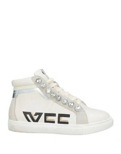 Emanuélle Vee Woman Sneakers Ivory Size 10 Leather In White