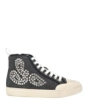 Emanuélle Vee Woman Sneakers Lead Size 8 Textile Fibers In Grey