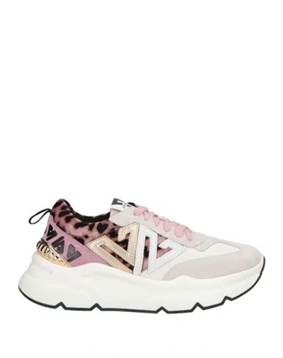 Emanuélle Vee Woman Sneakers Lilac Size 8 Leather, Textile Fibers In Purple