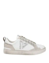 Emanuélle Vee Woman Sneakers Off White Size 6 Leather, Textile Fibers