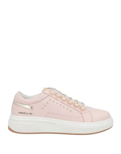 Emanuélle Vee Woman Sneakers Pink Size 8 Leather