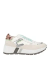 Emanuélle Vee Woman Sneakers White Size 10 Leather, Textile Fibers In White