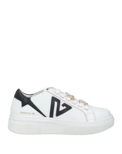 Emanuélle Vee Woman Sneakers White Size 8 Leather