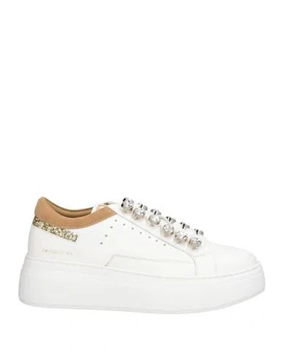 Emanuélle Vee Woman Sneakers White Size 8 Leather