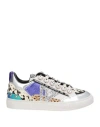 Emanuélle Vee Woman Sneakers White Size 8 Leather, Textile Fibers