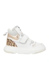 Emanuélle Vee Woman Sneakers White Size 7 Leather, Textile Fibers In White