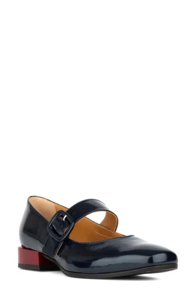 Embassy London Bliss Mary Jane Flat In Blue