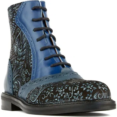 Embassy London Brick Lane Water Resistant Ankle Boot In Blue