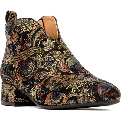 Embassy London Iris Floral Embroidery Bootie In Black