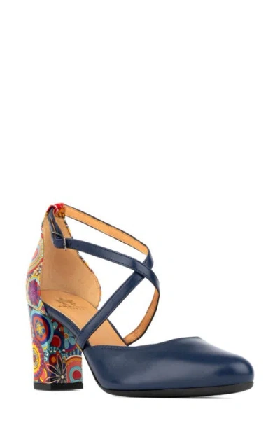 Embassy London Kylie Ankle Strap Pump In Blue
