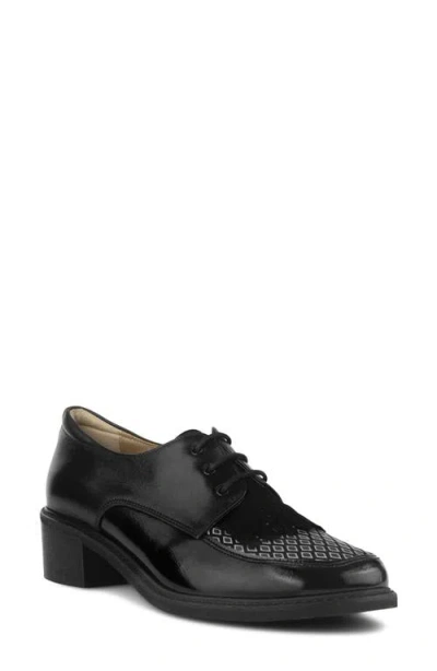 Embassy London Lace-up Water Resistant Brogue Oxfords In Black