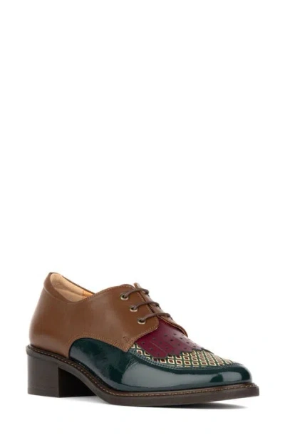 Embassy London Lace-up Water Resistant Brogue Oxfords In Brown