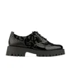 Embassy London Usa Artisan - Black Floral - Womens Oxford Shoes In Black