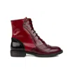 Embassy London Usa Black / Red Brick Lane Boots - Claret & Red & Black - Womens Ankle Boots In Black/red