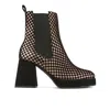 Embassy London Usa Black / Rose Gold Botanic Boot - Black & Houndstooth - Womens Ankle Boots In Black/rose Gold