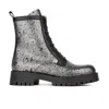 Embassy London Usa Black / Silver Traveller Platform Wool - Black & Silver - Womens Ankle Boots In Black/silver
