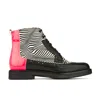 Embassy London Usa Black / White / Pink Hatter - Optical Zebra & Black & Pink - Womens Ankle Boots In Black/white/pink