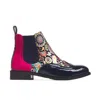 Embassy London Usa Blue / Pink / Purple Mamacita - Navy & Pink - Womens Ankle Boots In Blue/pink/purple