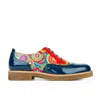 Embassy London Usa Blue / Red The Artist - Navy Multi - Womens Oxford Shoes In Blue/red
