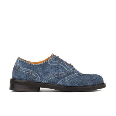 Embassy London Usa Brick Lane - Denim Blue - Womens Oxford Shoes